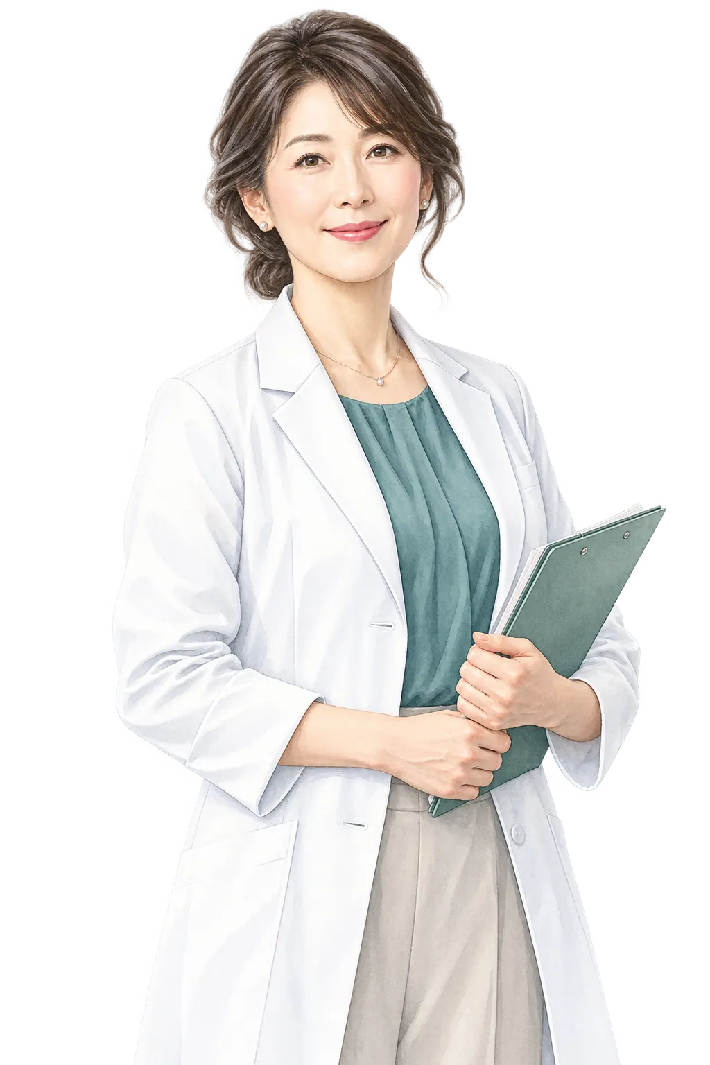 医学研究に携わる女性研究者のイメージイラスト